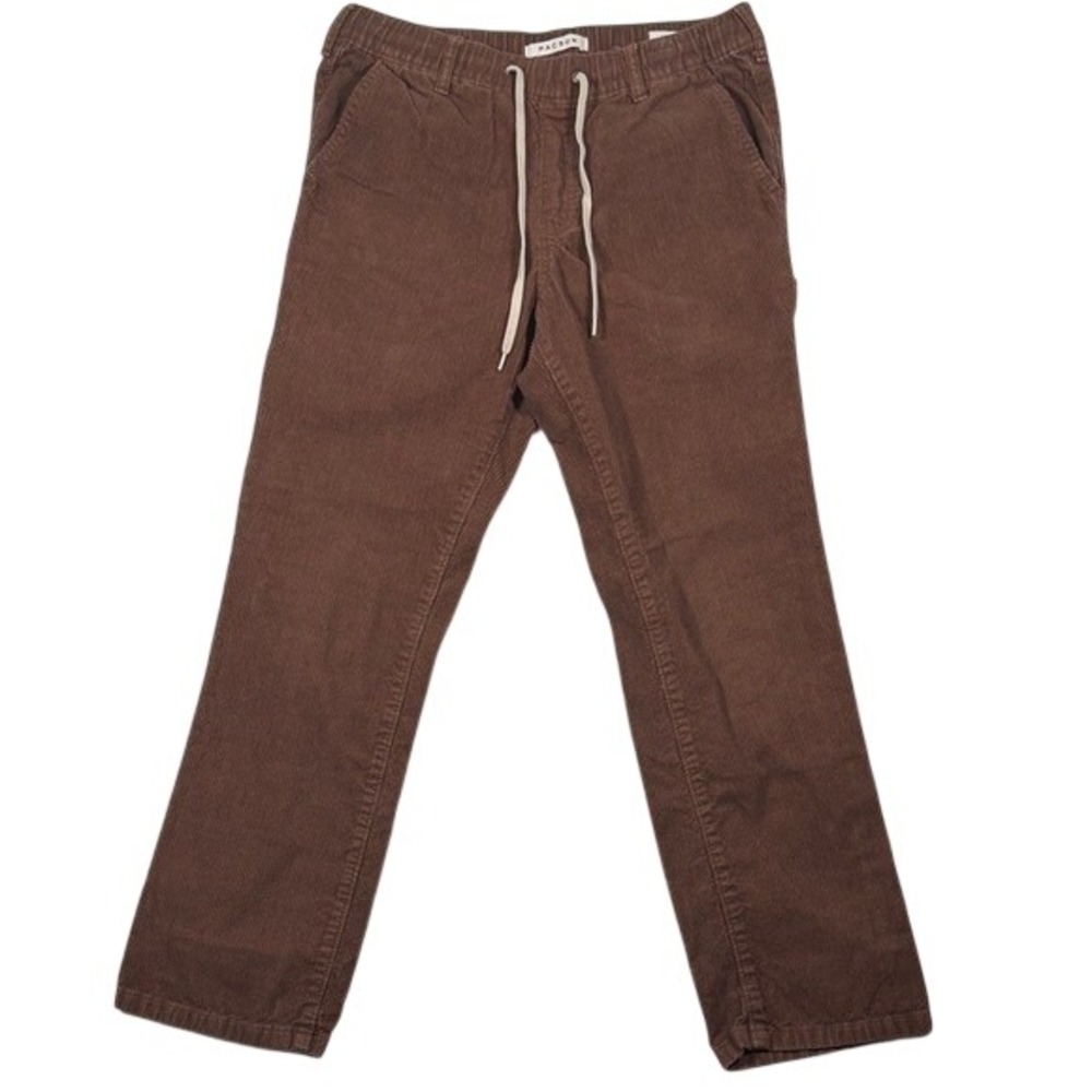 PacSun‎ Brown Corduroy Carpenter Pants Loose Fit Elastic Waist Sm Techpack 60284